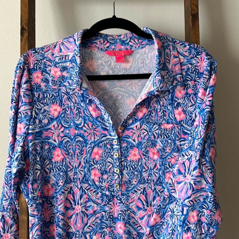Lilly Pulitzer blue/pink patterned dress, XL